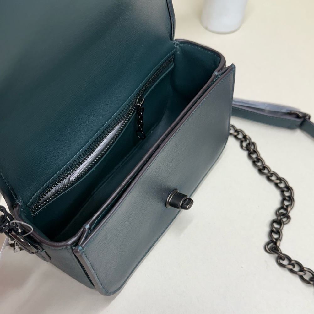 (new+tag) Coach Originals Quilties Dinkey Metallic Green Crossbody Bag - Picture 5 of 13
